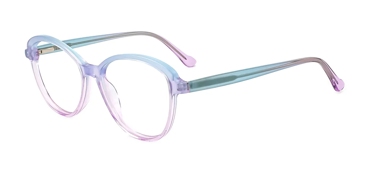 Multicolor Oval Simple Retro Unique Spring Hinges Super Light Custom Engraving Eyeglasses | WhereLight
