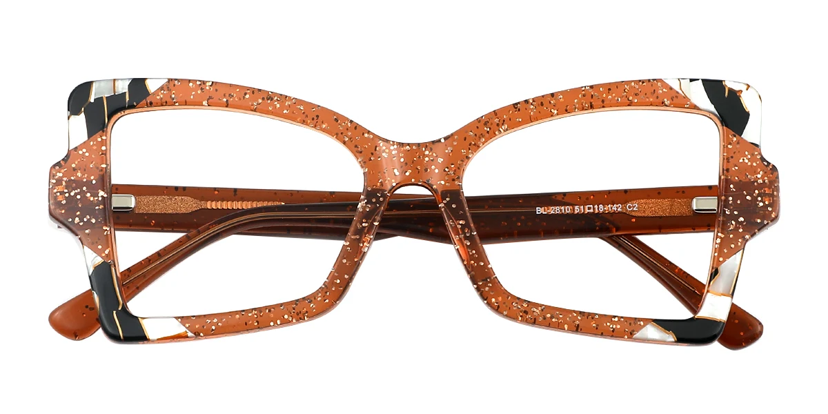 Brown Butterfly Simple Unique Spring Hinges Eyeglasses | WhereLight