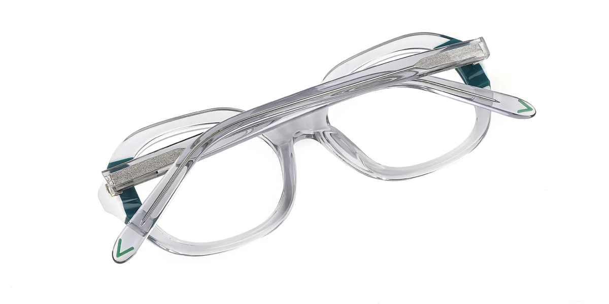 Green Oval Gorgeous Spring Hinges Eyeglasses | WhereLight