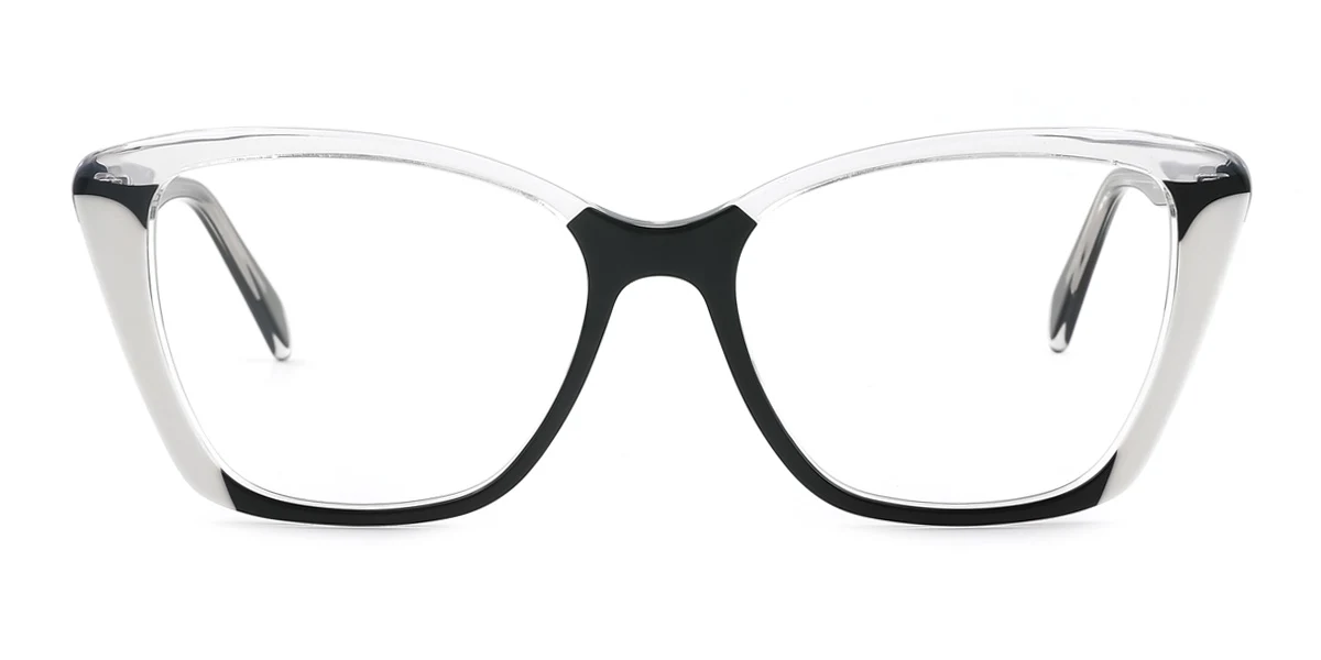 White Cateye Gorgeous Spring Hinges Eyeglasses | WhereLight