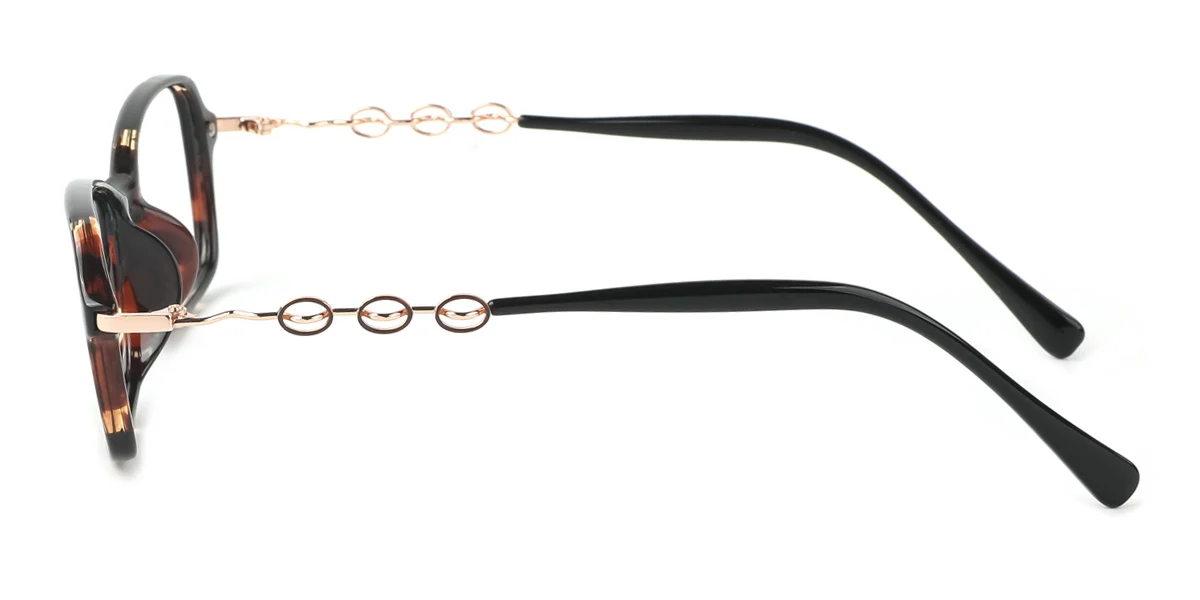 Tortoiseshell Oval Irregular Simple Classic Super Light Custom Engraving Eyeglasses | WhereLight