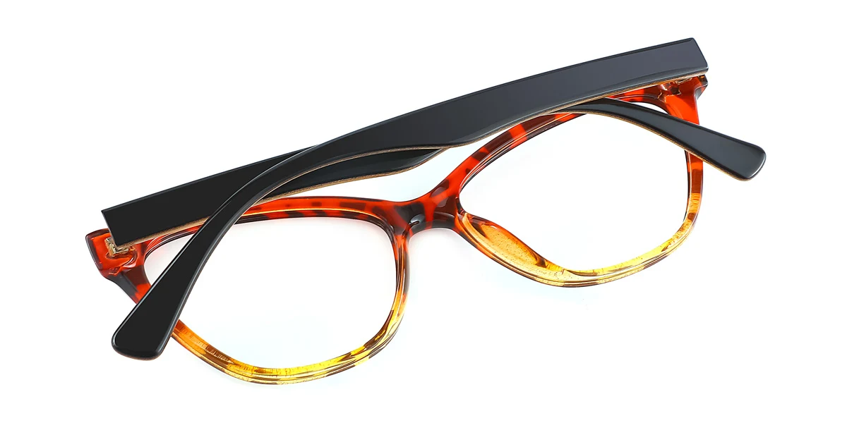 Red Cateye Classic Super Light Custom Engraving Eyeglasses | WhereLight