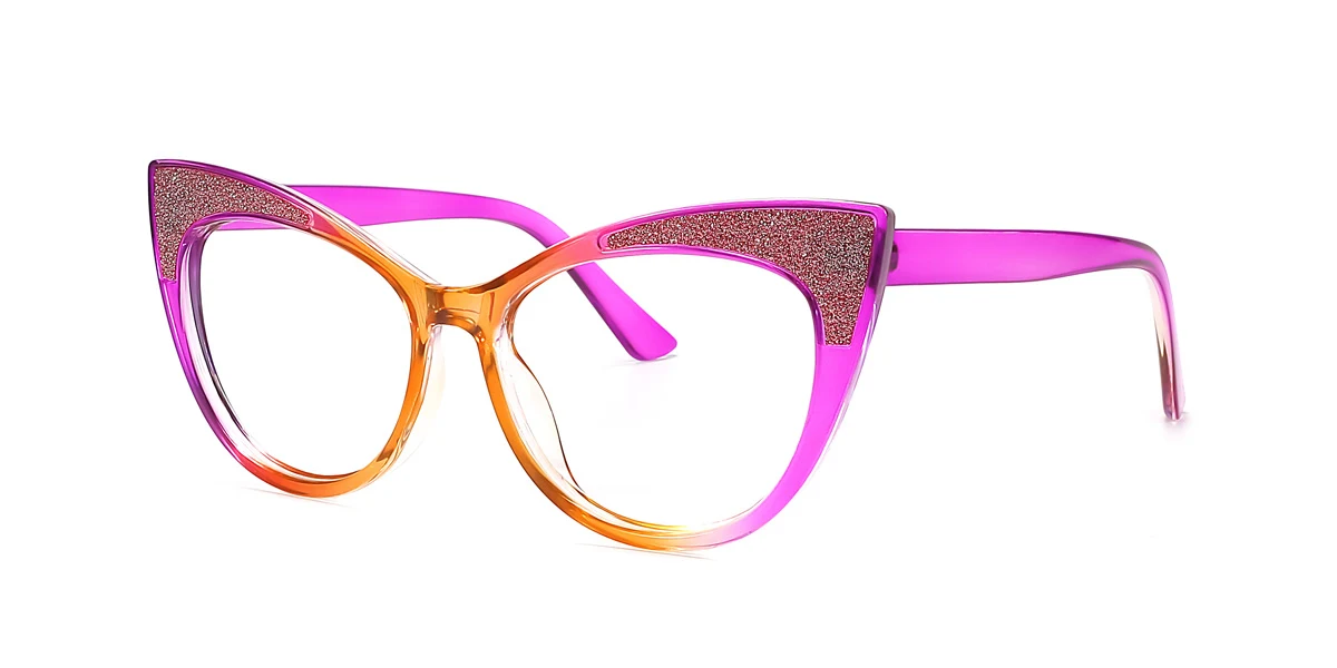 Purple Cateye Unique  Eyeglasses | WhereLight