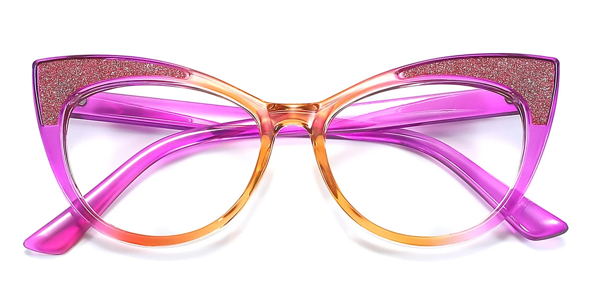 Purple Cateye Unique  Eyeglasses | WhereLight