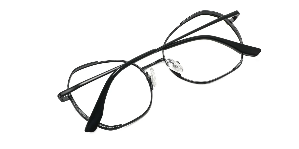 Black Oval Simple Classic  Eyeglasses | WhereLight