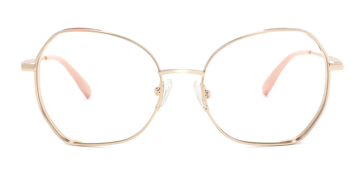 Pink Oval Simple Classic  Eyeglasses | WhereLight