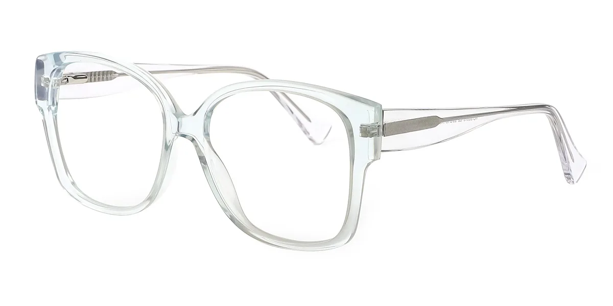 Clear Rectangle Gorgeous Spring Hinges Custom Engraving Eyeglasses | WhereLight