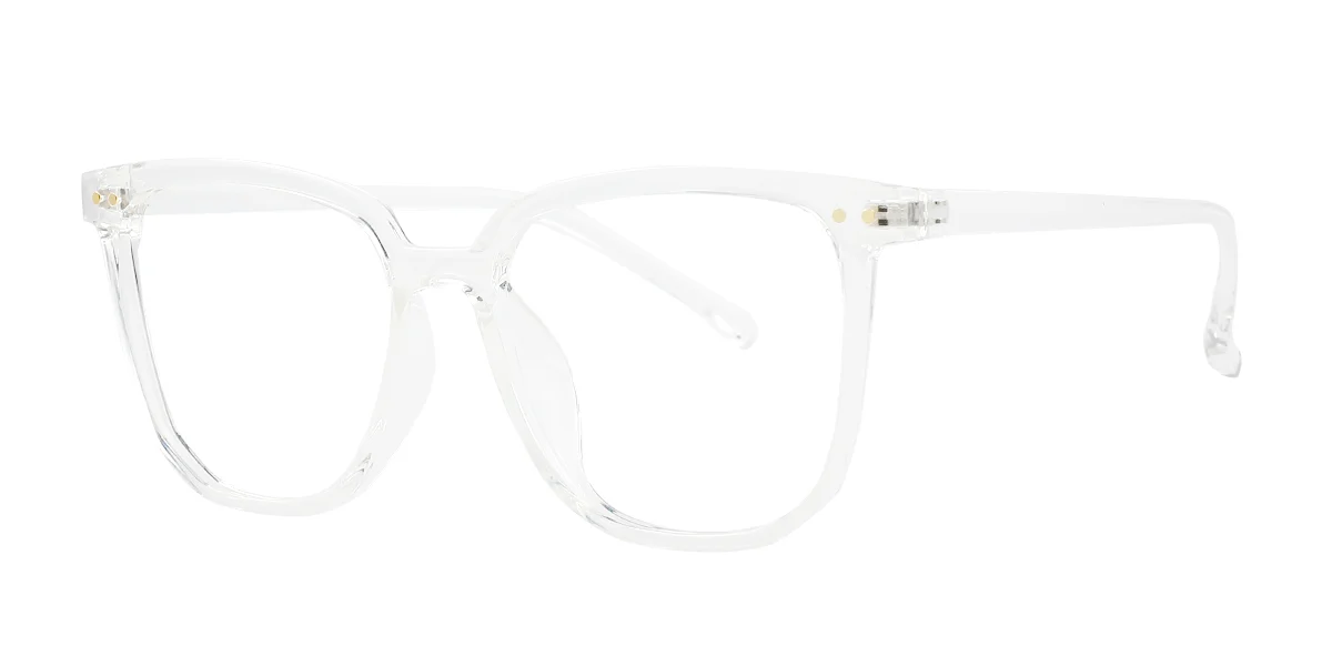 Clear Rectangle Irregular Simple Classic  Eyeglasses | WhereLight