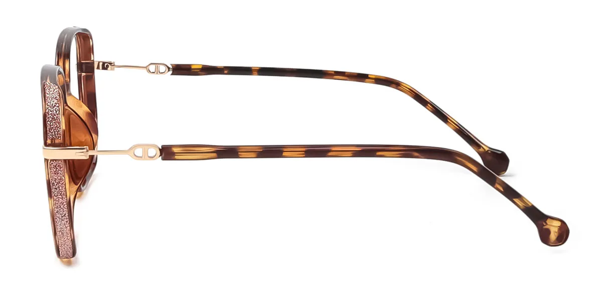 Tortoiseshell Rectangle Geometric Simple Classic Retro Super Light Eyeglasses | WhereLight