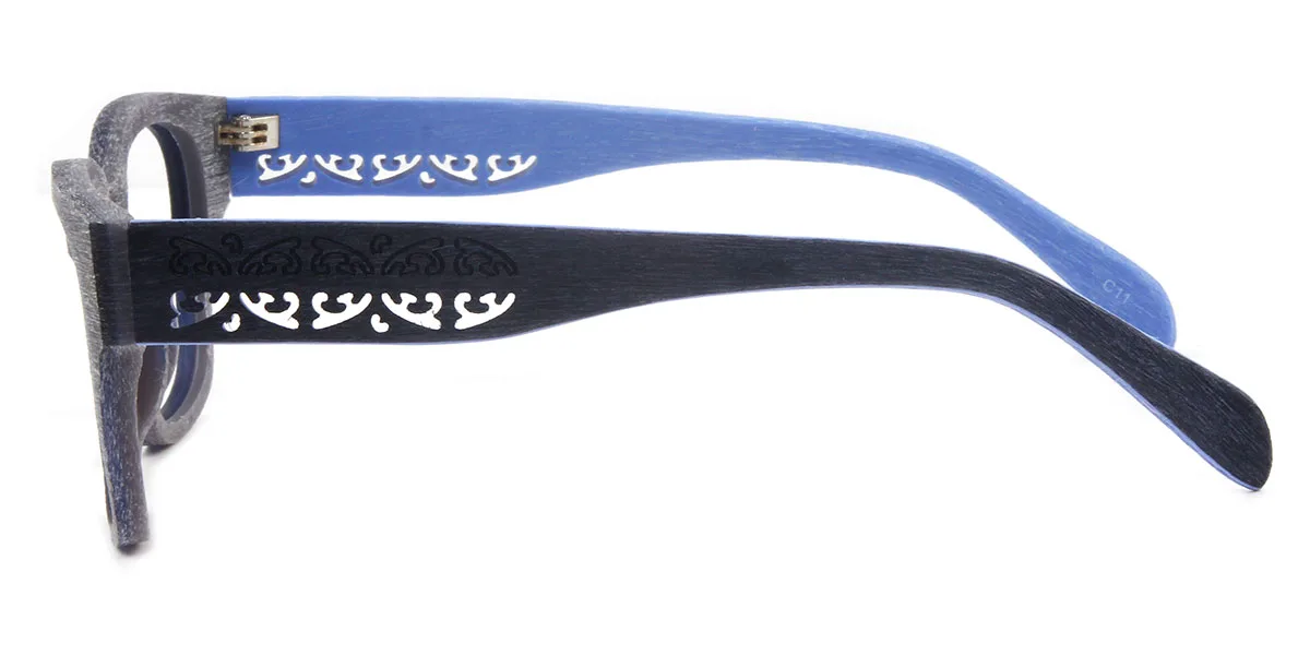 Blue Oval Classic Custom Engraving Eyeglasses | WhereLight