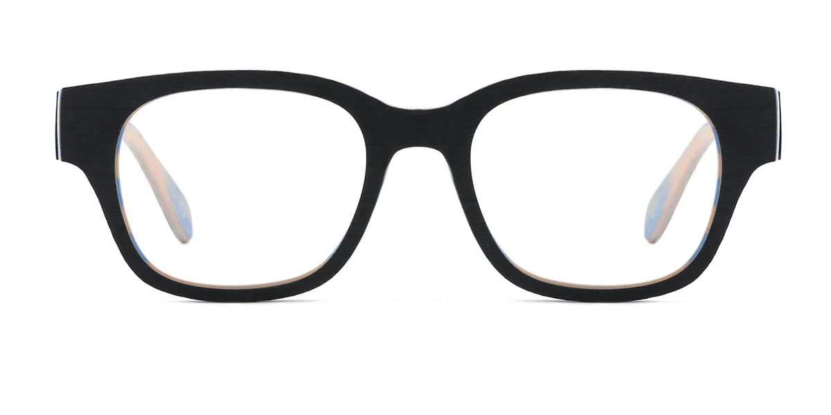 Black Oval Classic Custom Engraving Eyeglasses | WhereLight