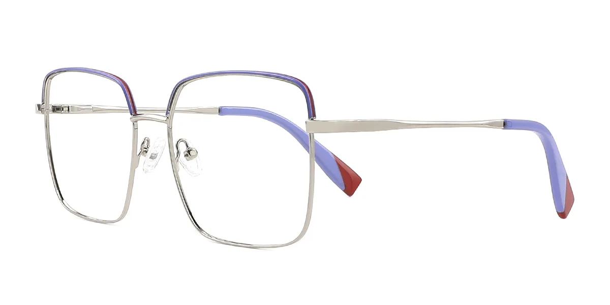 Other Rectangle Simple Classic Retro Spring Hinges Eyeglasses | WhereLight