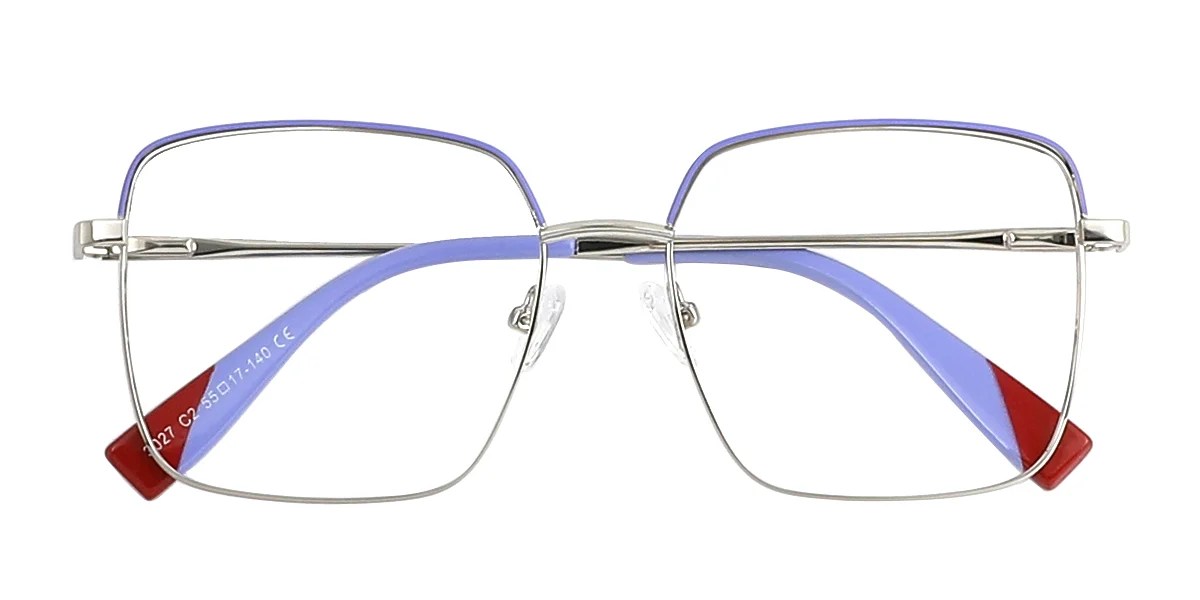 Other Rectangle Simple Classic Retro Spring Hinges Eyeglasses | WhereLight