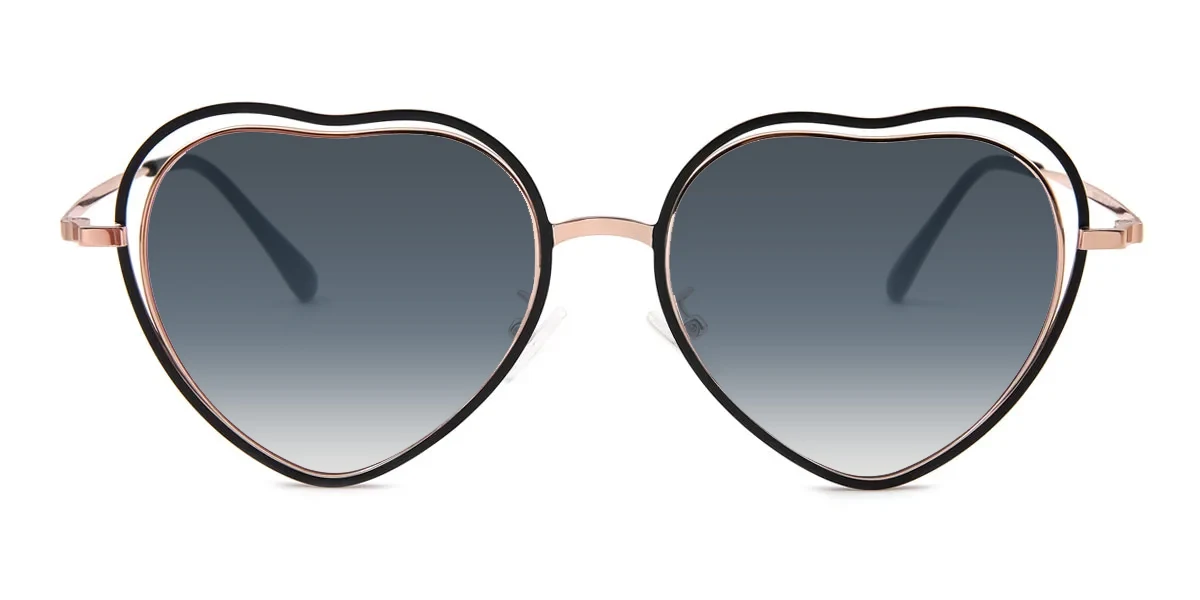 Black Heart Simple Gorgeous Super Light Eyeglasses | WhereLight