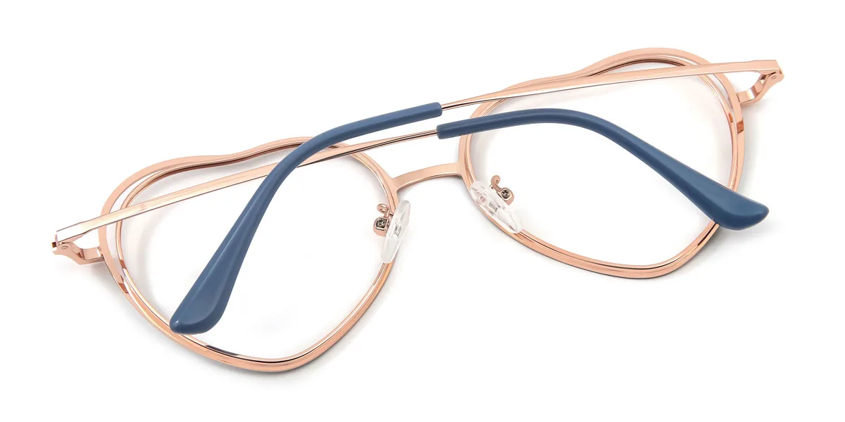 Blue Heart Simple Gorgeous Super Light Eyeglasses | WhereLight