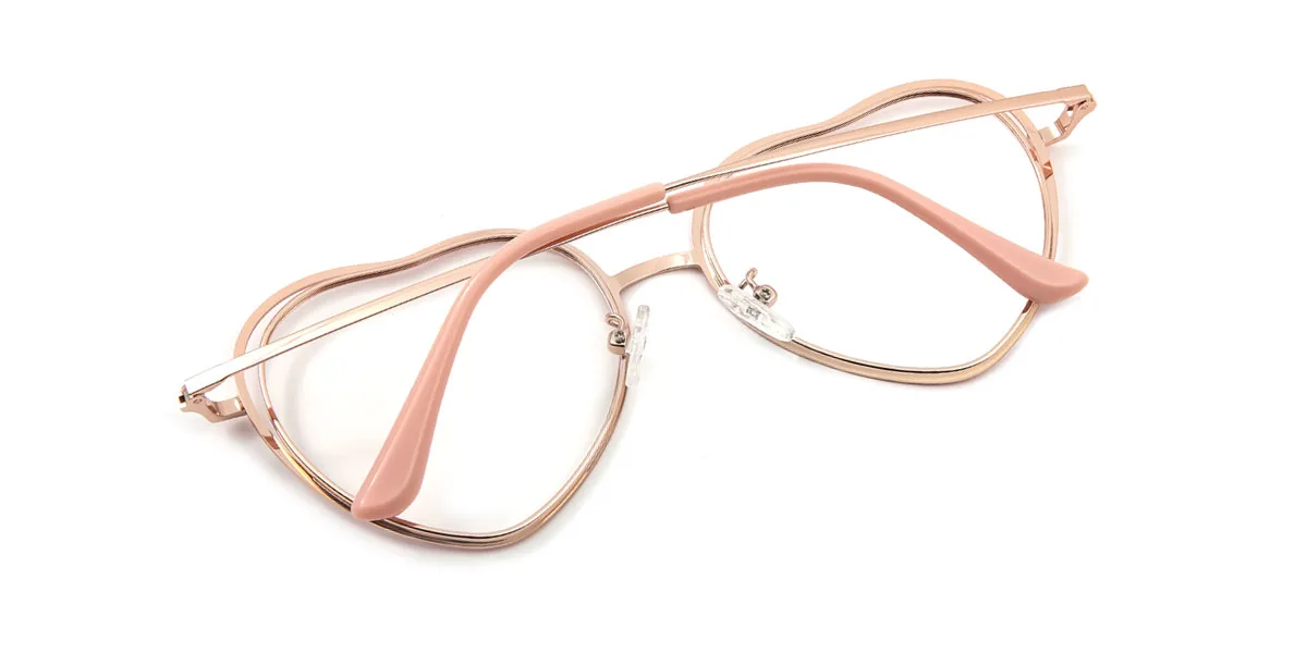 Pink Heart Simple Gorgeous Super Light Eyeglasses | WhereLight