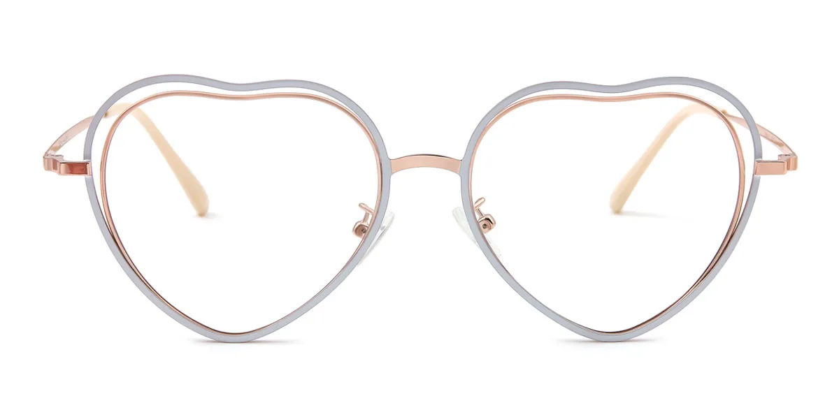 White Heart Simple Gorgeous Super Light Eyeglasses | WhereLight