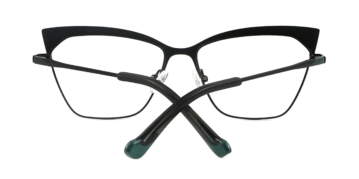 Green Cateye Simple Classic Spring Hinges Eyeglasses | WhereLight