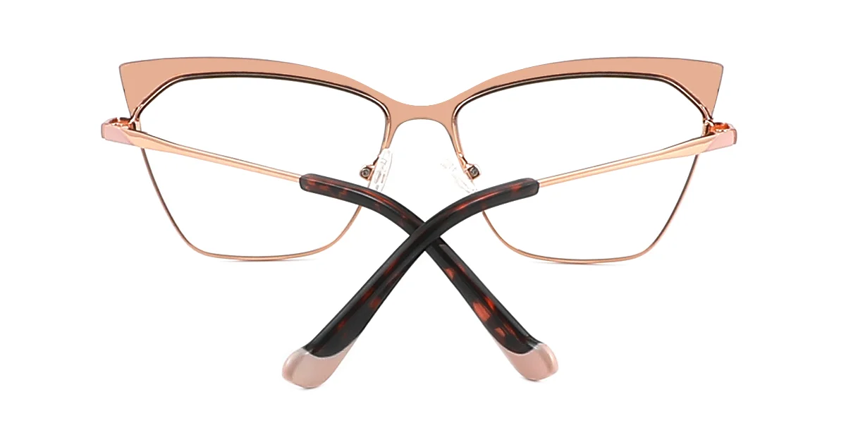 Pink Cateye Simple Classic Spring Hinges Eyeglasses | WhereLight