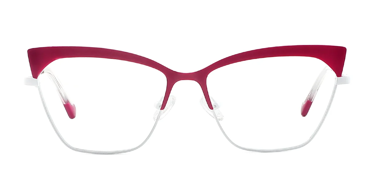Purple Cateye Simple Classic Spring Hinges Eyeglasses | WhereLight