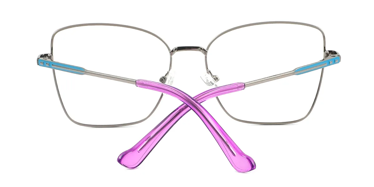 Purple Rectangle Simple Retro Unique  Eyeglasses | WhereLight