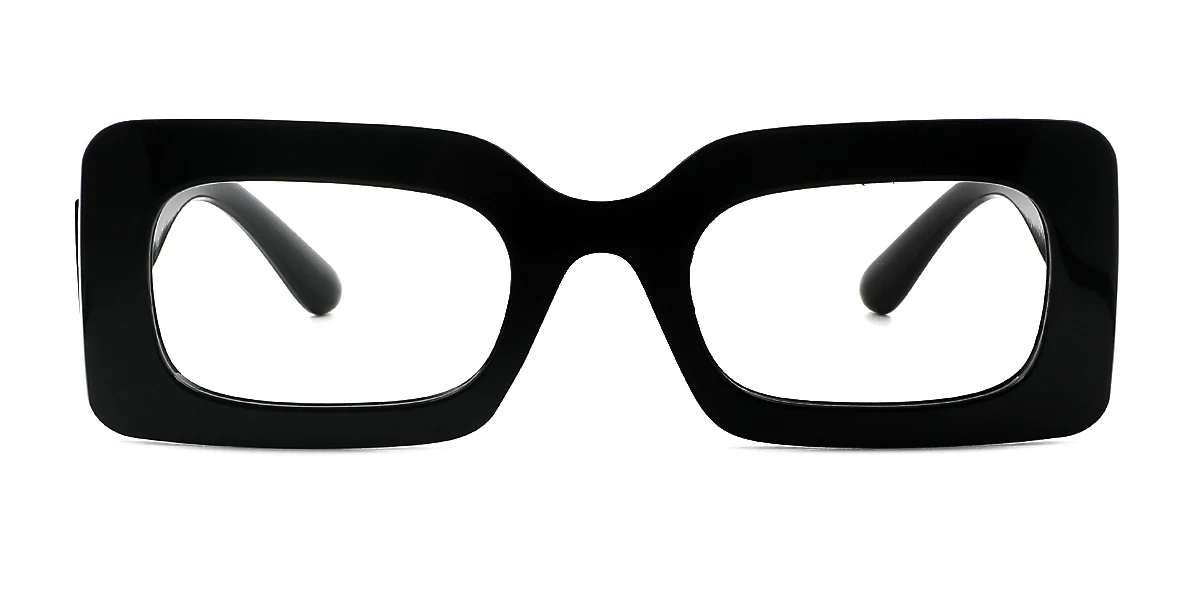 Black Rectangle Unique Gorgeous Custom Engraving Eyeglasses | WhereLight
