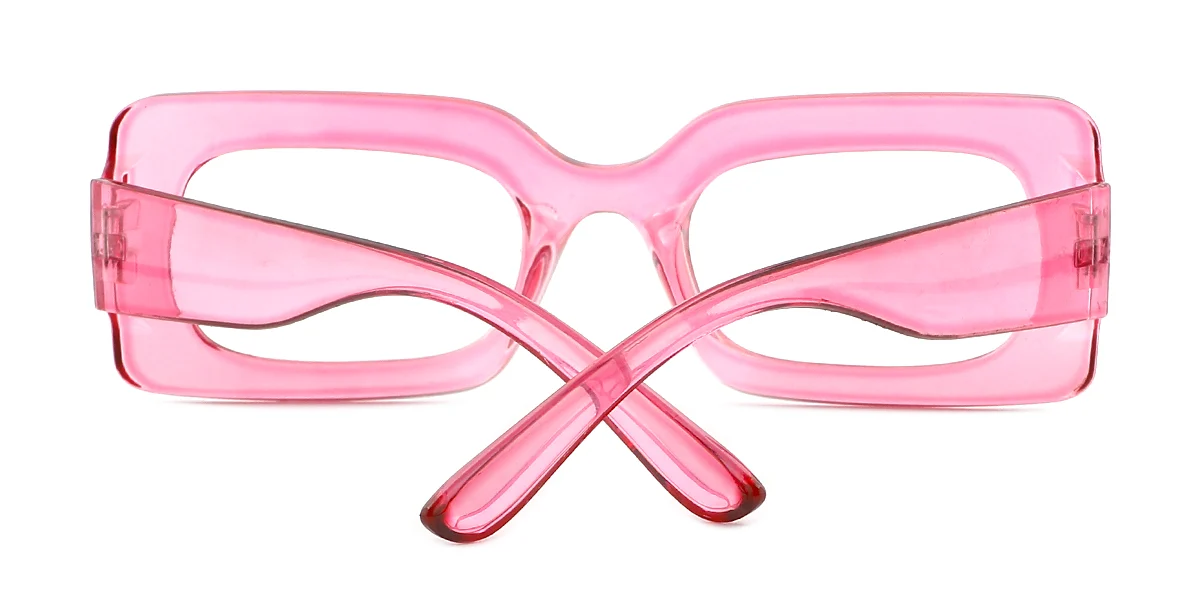 Pink Rectangle Unique Gorgeous Custom Engraving Eyeglasses | WhereLight