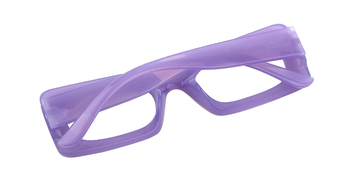 Purple Rectangle Unique Gorgeous Custom Engraving Eyeglasses | WhereLight
