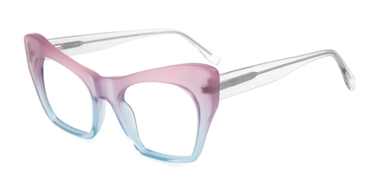 Pink Cateye Unique Spring Hinges Custom Engraving Eyeglasses | WhereLight