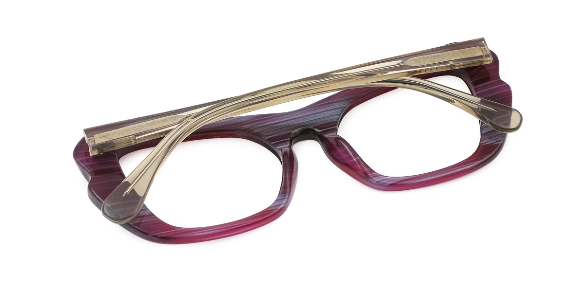 Purple Cateye Unique Gorgeous Spring Hinges Custom Engraving Eyeglasses | WhereLight