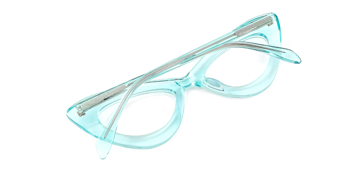 Green Cateye Classic Retro Unique Gorgeous Spring Hinges Custom Engraving Eyeglasses | WhereLight