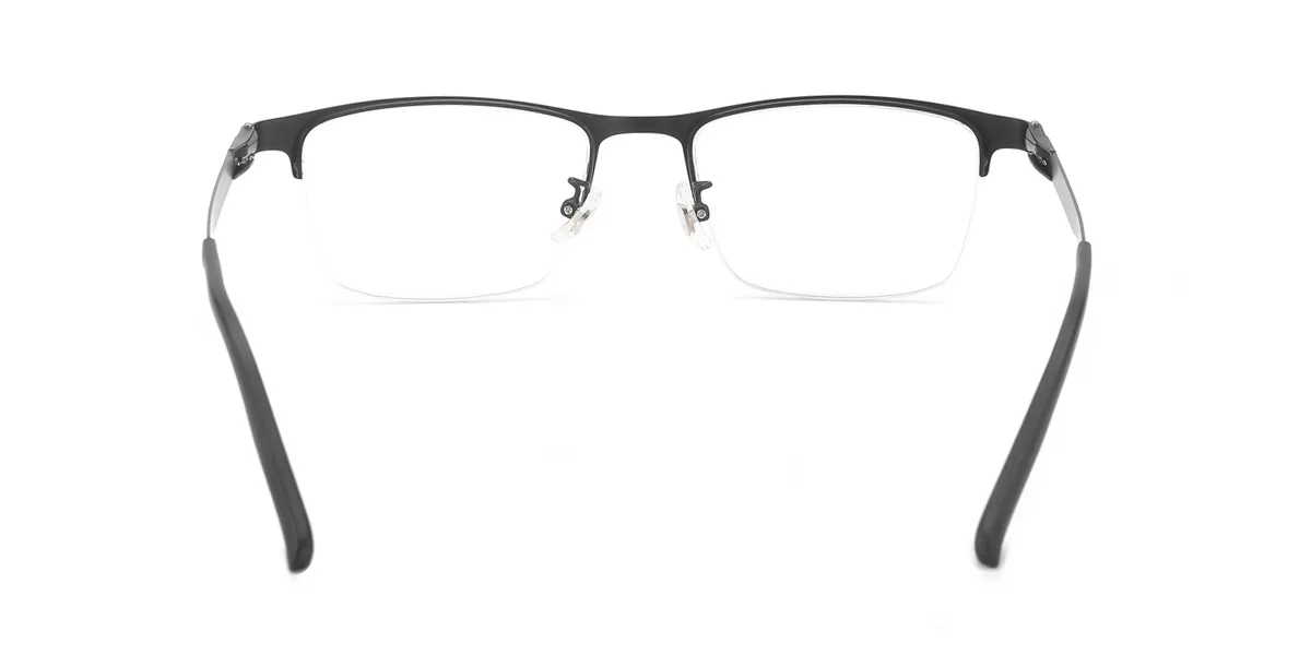 Black Rectangle Classic  Eyeglasses | WhereLight