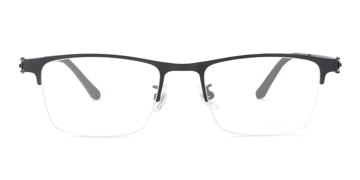 Black Rectangle Classic  Eyeglasses | WhereLight