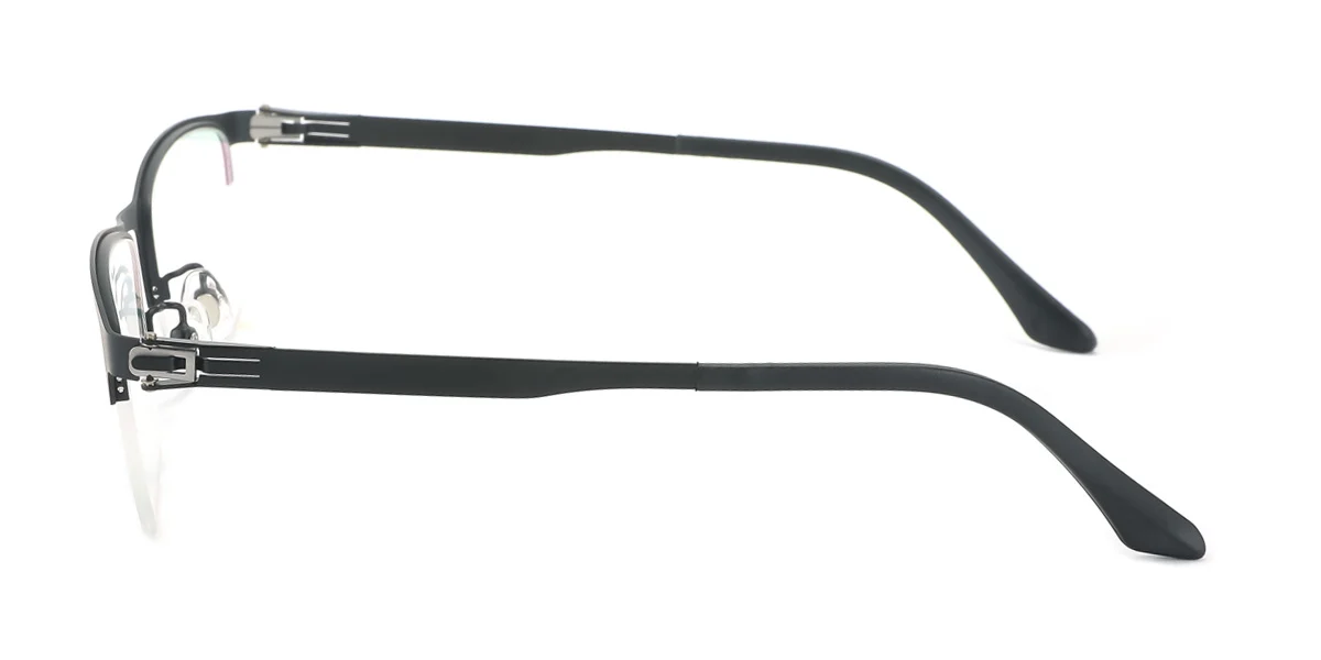 Black Rectangle Classic  Eyeglasses | WhereLight