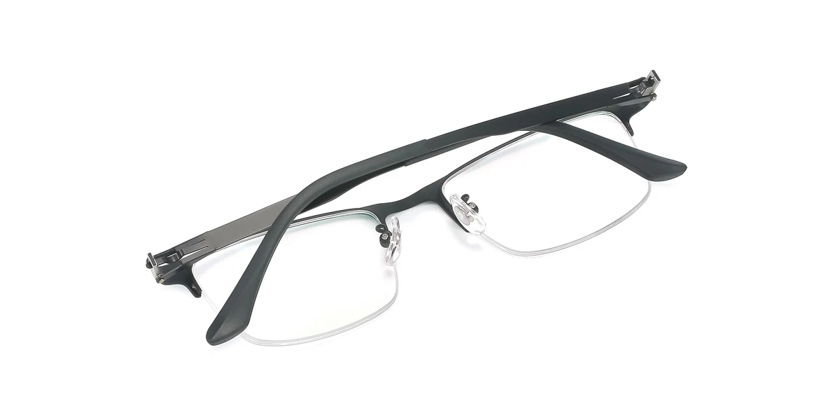 Black Rectangle Classic  Eyeglasses | WhereLight