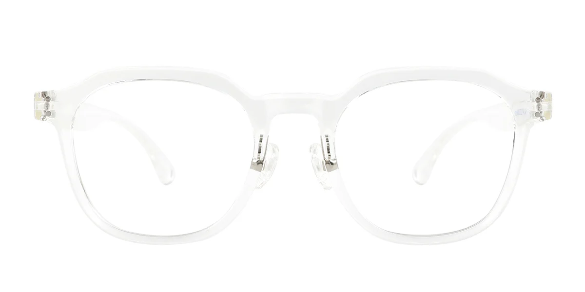 Clear Irregular Simple Classic Custom Engraving Eyeglasses | WhereLight