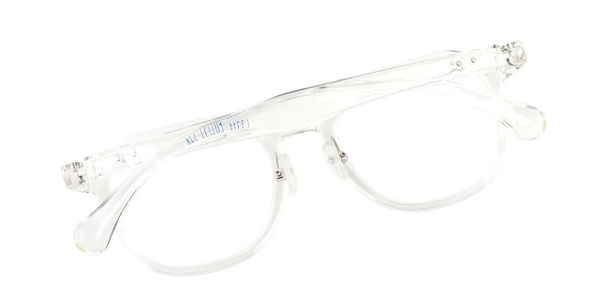 Clear Irregular Simple Classic Custom Engraving Eyeglasses | WhereLight