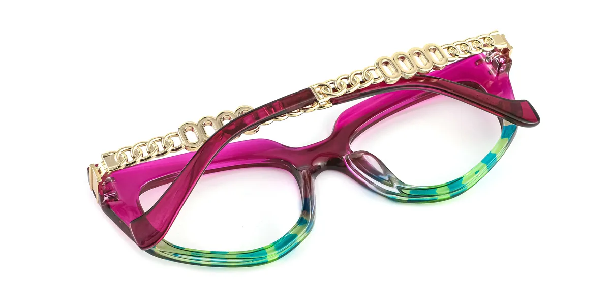 Purple Cateye Gorgeous Custom Engraving Eyeglasses | WhereLight
