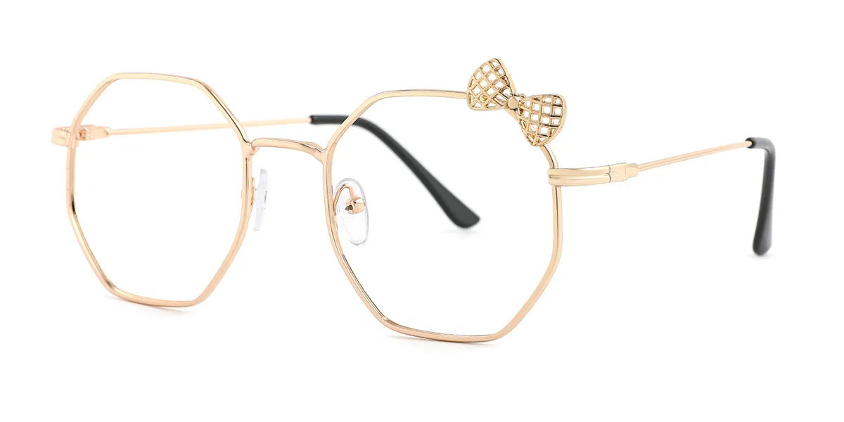 Gold Irregular Gorgeous  Eyeglasses | WhereLight
