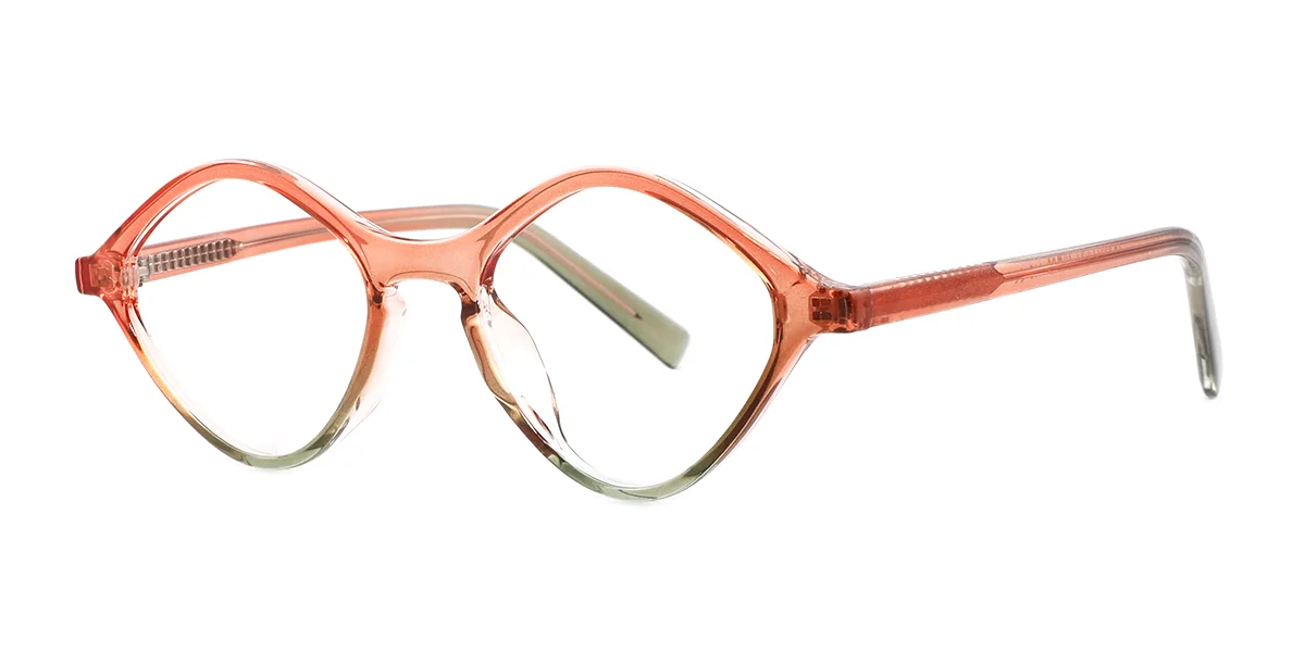 Orange Oval Retro  Eyeglasses | WhereLight