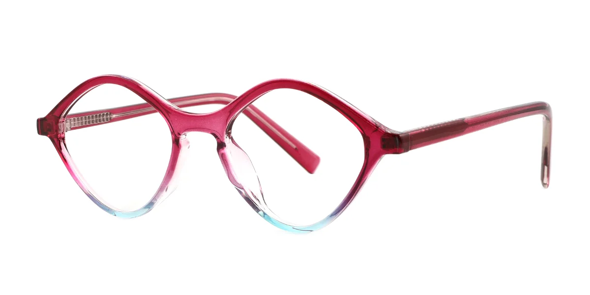 Purple Oval Retro  Eyeglasses | WhereLight
