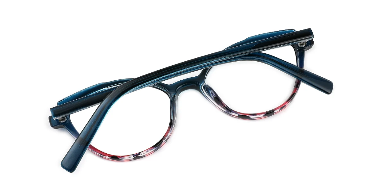 Blue Cateye Irregular Simple Retro  Eyeglasses | WhereLight
