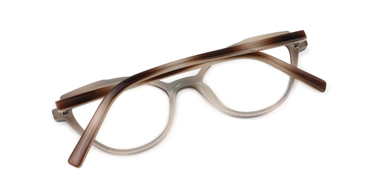 Brown Cateye Irregular Simple Retro  Eyeglasses | WhereLight