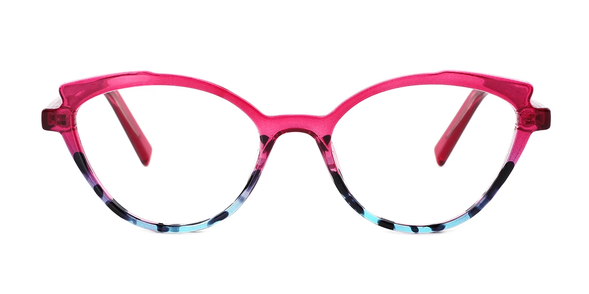 Purple Cateye Irregular Simple Retro  Eyeglasses | WhereLight