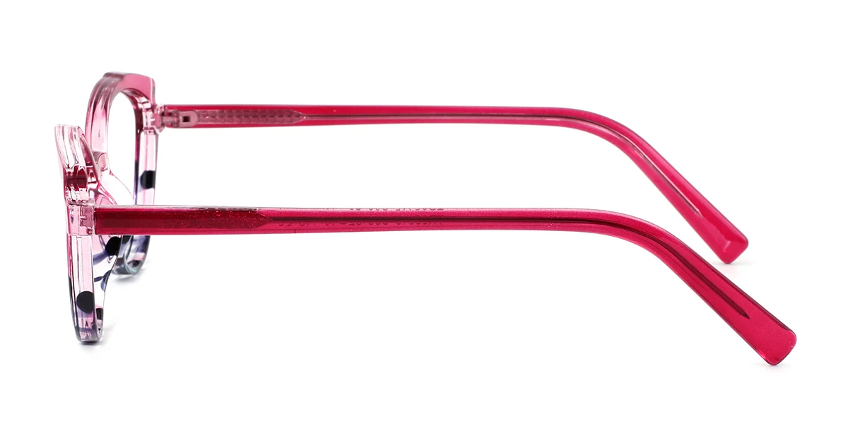 Purple Cateye Irregular Simple Retro  Eyeglasses | WhereLight