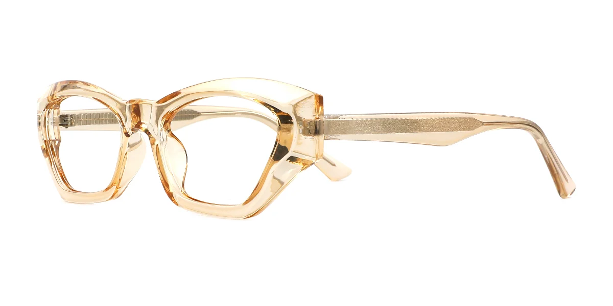 Brown Irregular Unique Gorgeous Custom Engraving Eyeglasses | WhereLight