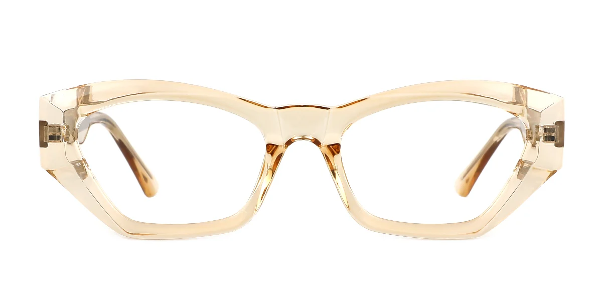 Brown Irregular Unique Gorgeous Custom Engraving Eyeglasses | WhereLight