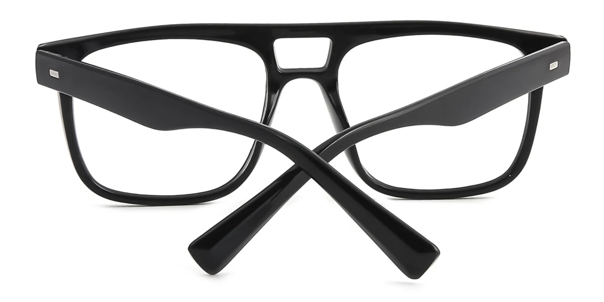 Black Aviator Unique Custom Engraving Eyeglasses | WhereLight