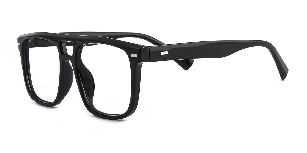 Black Aviator Unique Custom Engraving Eyeglasses | WhereLight