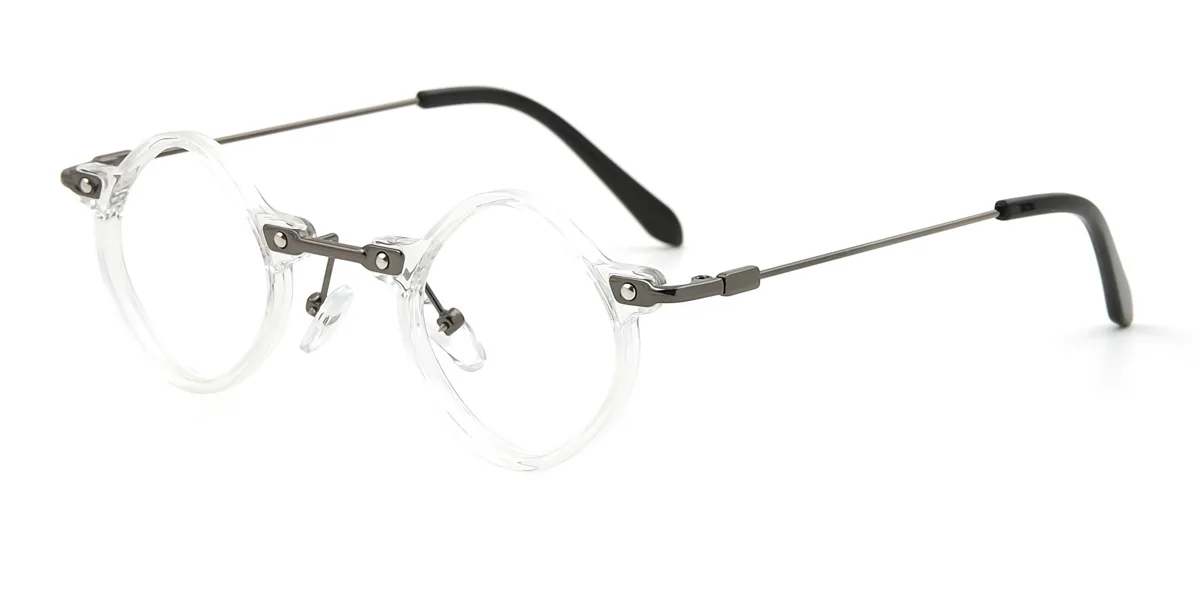 Clear Geometric Irregular Classic Retro Unique Super Light Eyeglasses | WhereLight